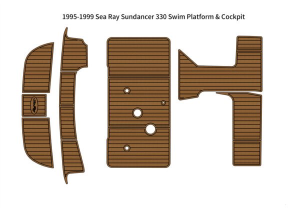 1995-1999 Sea Ray Sundancer 330 Swim Platform & Cockpit DuraEVA Boat flooring EVA Flooring www.durabritelight.com